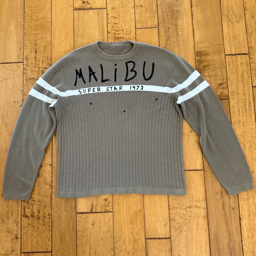Malibu Men's Taupe Crewneck Sweater